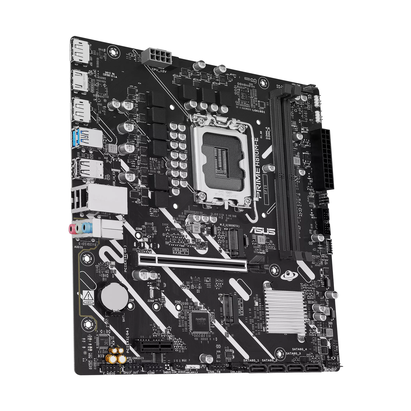 Mb Asus H810 Intel S-1851 Serie 2 /2x Ddr5 6400 /hdmi /2x Dp /2x M.2 /2x Usb 3.2 /micro Atx /gama Basica