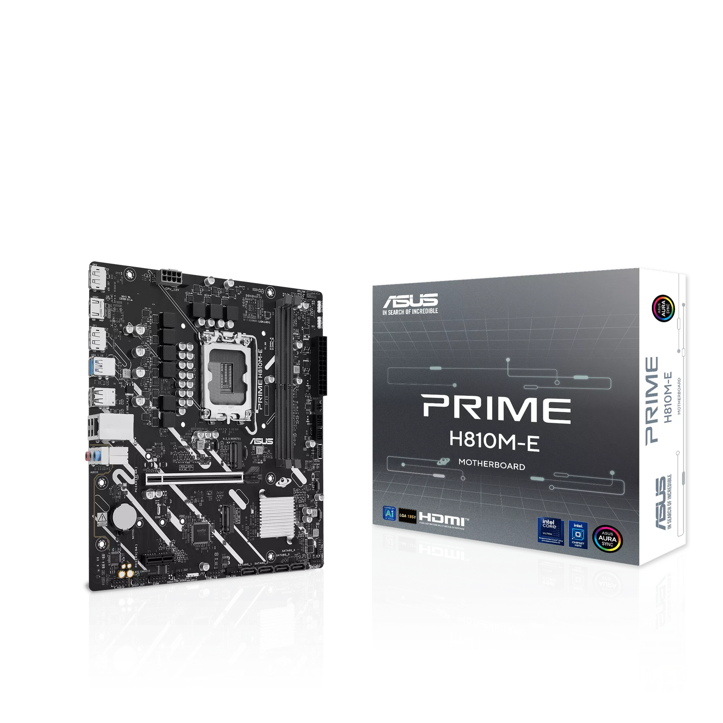 Mb Asus H810 Intel S-1851 Serie 2 /2x Ddr5 6400 /hdmi /2x Dp /2x M.2 /2x Usb 3.2 /micro Atx /gama Basica