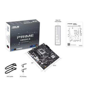Mb Asus H810 Intel S-1851 Serie 2 /2x Ddr5 6400 /hdmi /2x Dp /2x M.2 /2x Usb 3.2 /micro Atx /gama Basica