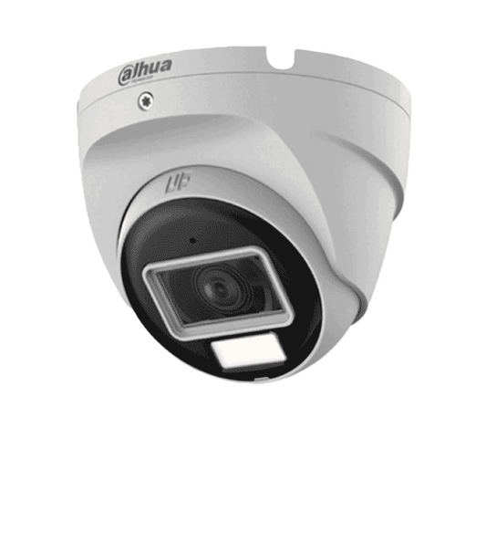Camara Hdcvi X Plus/ Dahua/ Hac-t2a21n-u-il-a/domo De 2 Mp/lente De 2.8 Mm Con Apertura Hasta 100°/ Iluminacion Inteligente Hasta 30mts Con Ir + 20mts Luz Calida/ Microfono Incorporado/ext/metal/ip67