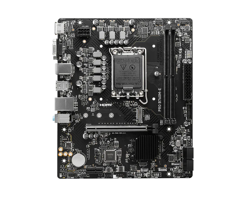 Mb Msi B760 Intel S-1700 14a/13a/12a Gen/2x Ddr5 4800/1xdp/hdmi/m.2/4x Usb3.2/usb-c/atx/gama Media/rgb