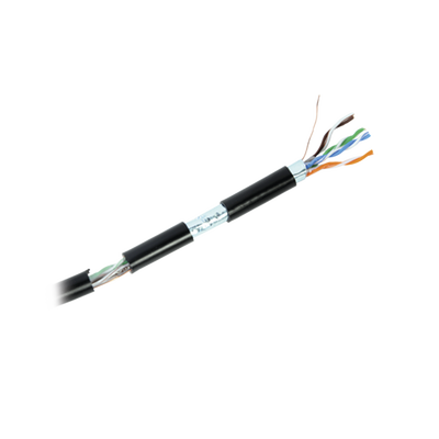 Bobina De 152.5 Metros Cat6+ Calibre 23 Exterior Blindado Tipo Ftp Para Climas Extremos, Ul Para Aplicaciones De Video Vigilancia Y Redes De Datos. Para Uso En Intemperie.