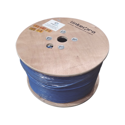 Bobina De 1000 Metros Cable Cat6+ Calibre 23 Alto DesempeÑo, Etl,ul, Color Azul, Super Flexible, De 1000 Metros, Para Aplicaciones De Cctv, Video Hd, Y Redes De Datos.
