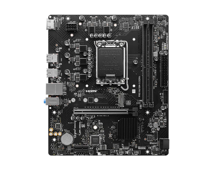 Mb Msi H610 Intel S-1700 14a Gen/2xddr4 64max 3200mhz/pcie 4.0/hdmi/dp/2xusb 3.2/m.2/micro Atx/gama Basica