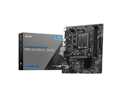 Mb Msi H610 Intel S-1700 14a Gen/2xddr4 64max 3200mhz/pcie 4.0/hdmi/dp/2xusb 3.2/m.2/micro Atx/gama Basica