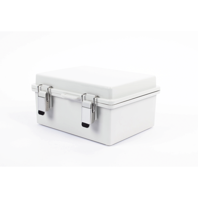 Gabinete de Plástico ABS, Uso en Intemperie IP66 (170 x 220 x 110 mm) Cierre por broche Inoxidable y Permite Cerrado con Candado y Llave (Perno 5mm) No Incluido
