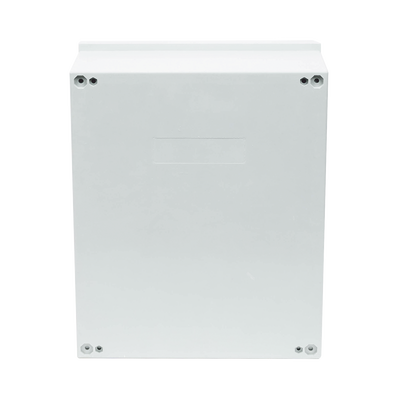Gabinete de Poliéster IP65 Uso en Intemperie (400 x 500 x 200 mm) con Placa Trasera Interior de Plástico (Incluye Chapa y Llave).