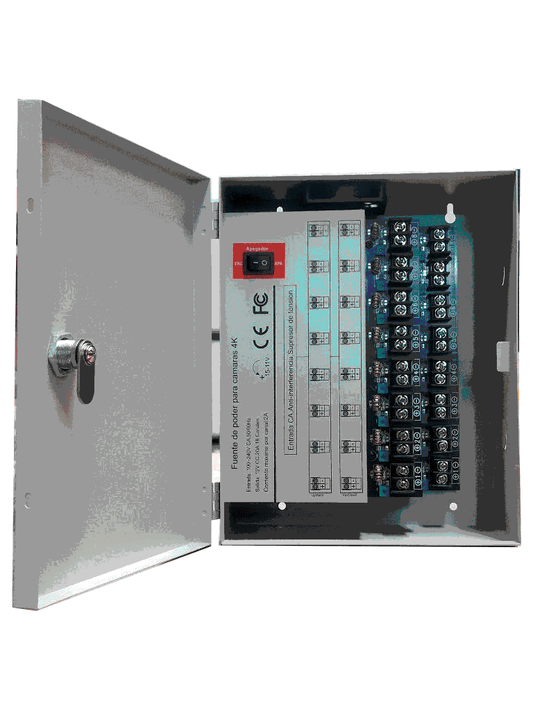 Fuente De Poder/ Dahua/ Psu1220d16h/ Saxxon De 11 A 15 Vcd/ 20 Amp/ P16 Camaras Hasta 4k/ 1.25 Amperes Por Canal/ Proteccion Contra Sobrecargas/ Filtro De Ruido Por Canal/ Uso Rudo