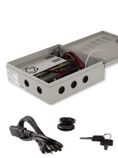 Fuente De Poder Saxxon 12v Cd/ 30 Amperes/ Distribuidor Para 18 Camaras/ 1.65 Amperes Por Canal/ce/ Fcc/ Certificacion Ul