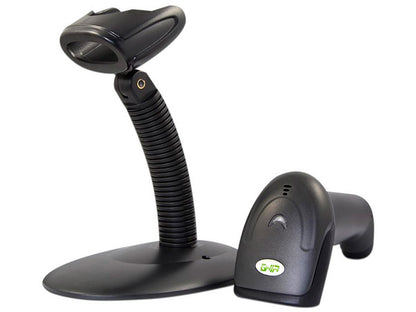 Lector De Codigos De Barra Ghia Gslb1 / 1d / Laser / Usb / Con Base / Negro