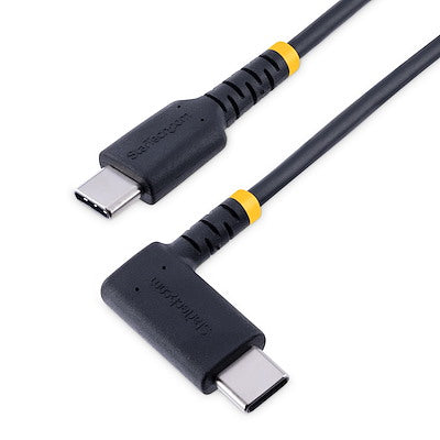 Cable 1m Usb C Acodado En Ngulo Recto - Pd 60w - 3a - Cable Usb-c De Carga Rapida - De Alta Resistencia - Usb 2.0 Tipo C - Startech.com Mod. R2ccr-1m-usb-cable