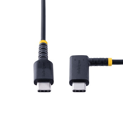 Cable 1m Usb C Acodado En Ngulo Recto - Pd 60w - 3a - Cable Usb-c De Carga Rapida - De Alta Resistencia - Usb 2.0 Tipo C - Startech.com Mod. R2ccr-1m-usb-cable