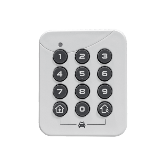 ALULA - PINPad Estación de Armado Local / Alimentación por Batería / Instalación Sin Herramientas / Desarmado seguro de 4 a 10 dígitos / Armado de 1 Botón