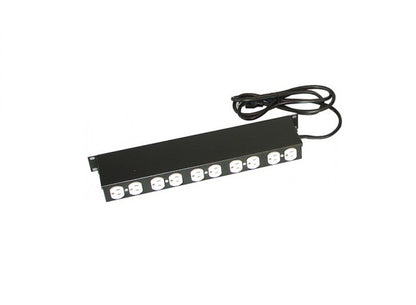 Barra De 10 Contactos North System Horizontal Con Switch Termomagnetico Montaje Rack