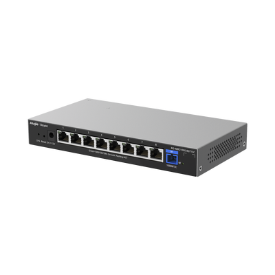 e-Lighten ONU / Switch Hibrido, Capa 2 con un Puerto PON 1G SC/UPC y 8 Puertos Ethernet 1G hasta 100 Clientes