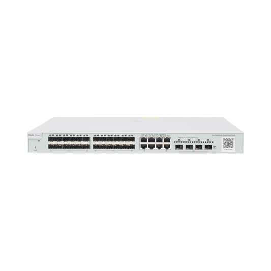 Switch administrable Capa 3, 24 puertos SFP 1G, 8 puertos Ethernet 1G Combo y 4 SFP+ 10G, gestión remota en la nube