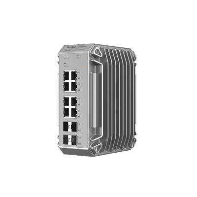 Switch Industrial Poe, Ideal Para Temperaturas Extremas Y Protección Contra Descargas, 8 Puertos Gigabit Poe 802.3 Af/at, 4 Puertos Sfp Administrable Cloud