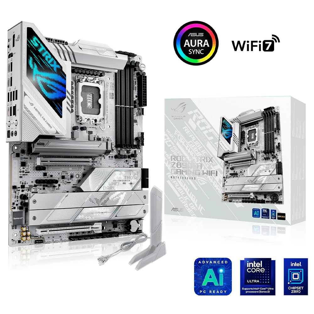 Mb Asus Z890 Intel S-1851 Serie 2/4x Ddr5 8000/dp/hdmi/m.2/6x Usb3.2/usb-c/wifi 7/bluetooth/atx/gama Alta/gamer/rgb