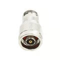 Adaptador En Línea, De Conector N Macho Inverso A N Hembra, Níquel/ Oro/ Teflón.