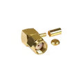 Conector Sma Macho Inverso En Ángulo Recto, Anillo Plegable/ Rg-174/u, Belden 8216, Oro/ Oro/ Teflón.