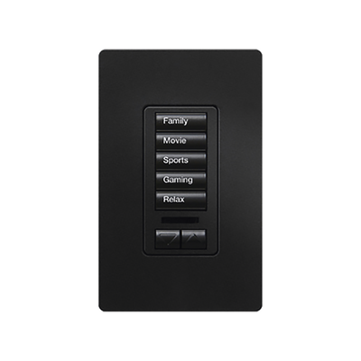 (radiora2) Teclado Seetouch 5 Botones, 2 Botones Subir/bajar, Programe Escenas Diferentes En Cada Botón.