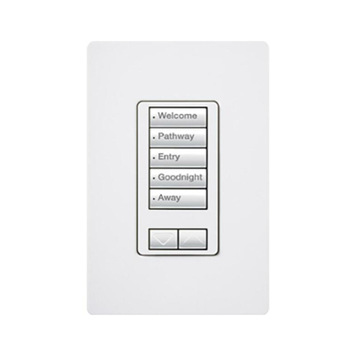 (radiora2) Teclado Seetouch 5 Botones, 2 Botones Subir/bajar, Programe Escenas Diferentes En Cada Botón.