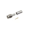 Conector SMA Macho de anillo plegable para cable RG-58/U, Niquel / Oro / Teflón.