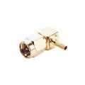 Conector Sma Macho En Ángulo Recto Para Rg-174/u, Grupo B, Oro/ Oro/ Teflón.