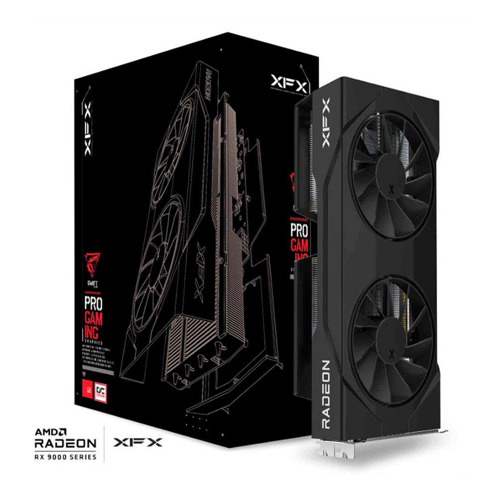 Tarjeta De Video Xfx Swift Rx 9060 Xt Dual Fan / 16gb/ Gddr6/ Pcie 5.0/128 Bit/gama Alta