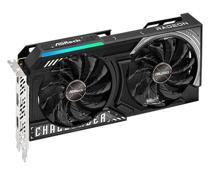 Tarjeta De Video Asrock Amd Radeon Rx 9060 Xt Challenger Oc/8gb Gddr6/pcie 5.0 X 16/128 Bits/boost Clock 3290 Mhz/dual Fan Con Indicador Led/1 Hdmi 2.1/2 Displayport 2.1/resolución Max 8k