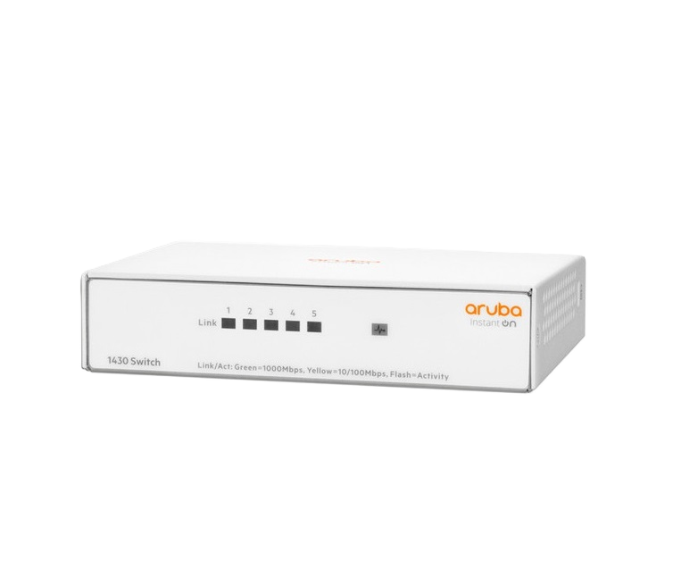 Switch Hpe Aruba R8r44a Instant On 1430 Con 5 Puertos Rj45 10/100/1000 Mbps No Administrable