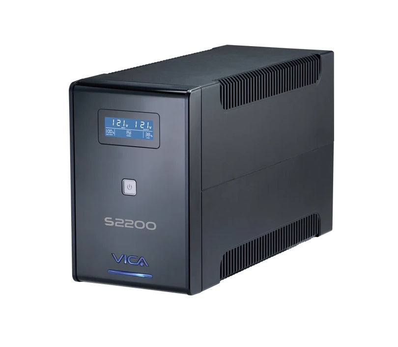 No Break Ups Vica S2200 2200va/1200w 10 Tomas Nema 5-15r (5/5) Rj11/45 , Pantalla Lcd 3 AÑos De Garantia