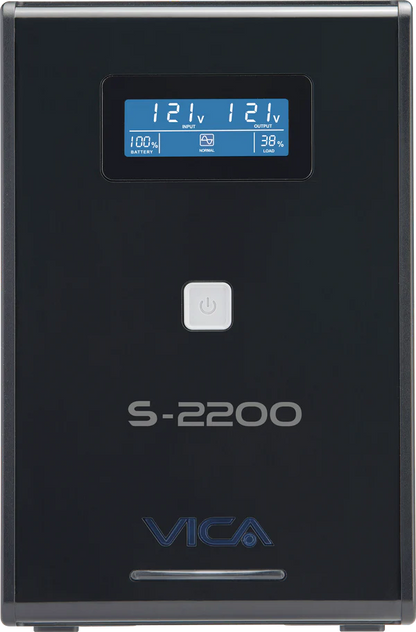 No Break Ups Vica S2200 2200va/1200w 10 Tomas Nema 5-15r (5/5) Rj11/45 , Pantalla Lcd 3 AÑos De Garantia