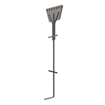 Ancla De Piso Tipo Paleta 7 Orificios Para Retenida. Placa: 3/4", Redondo: 1", Altura: 210 Cm. Galv. Inmersión.