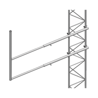 Brazo Tipo "f" Para Tramos Stz-30, Galvanizado Por Electrólisis.