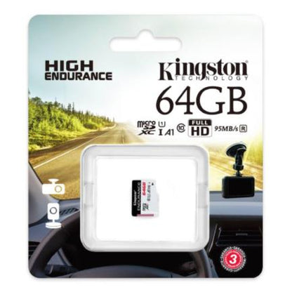 Memoria Flash Micro Sd Kingston Sdhc High Endurence 64gb 95r Uhs-i U1 V10 P/ Videovigilancia(sdce/64gb)