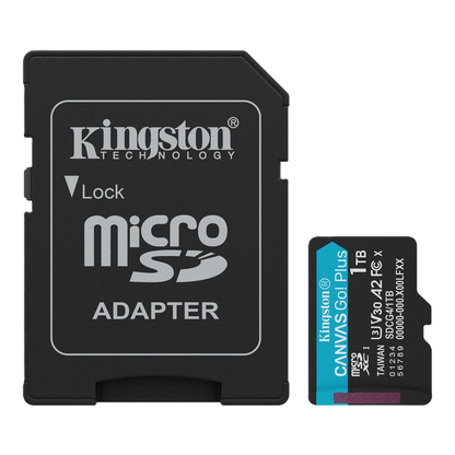 Memoria Flash Micro Sd Kingston Sdxc Canvas Go Plus 256gb 200mb/s Uhs-i U3 V30 C/adaptador (sdcg4/1tb)