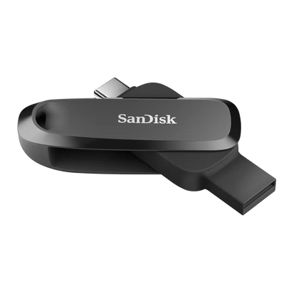 Memoria Sandisk 128gb Usb 3.2 Gen1 Phone Drive Para Android Tipo-c/tipo A Negro Giratoria Sdddc6-128g-g46