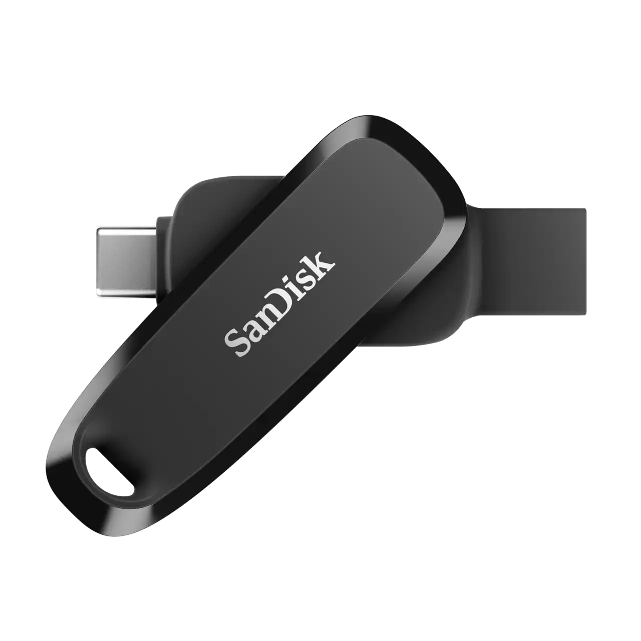 Memoria Sandisk 128gb Usb 3.2 Gen1 Phone Drive Para Android Tipo-c/tipo A Negro Giratoria Sdddc6-128g-g46