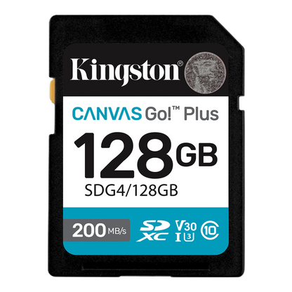 Memoria Flash Sd Kingston Sdxc Canvas Go Plus 128gb 200mb/s C10 Uhs-i U3 V30 (sdg4/128gb)
