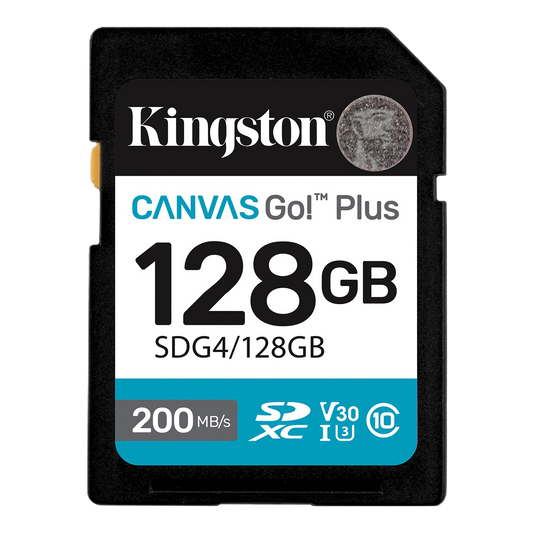 Memoria Flash Sd Kingston Sdxc Canvas Go Plus 128gb 200mb/s C10 Uhs-i U3 V30 (sdg4/128gb)