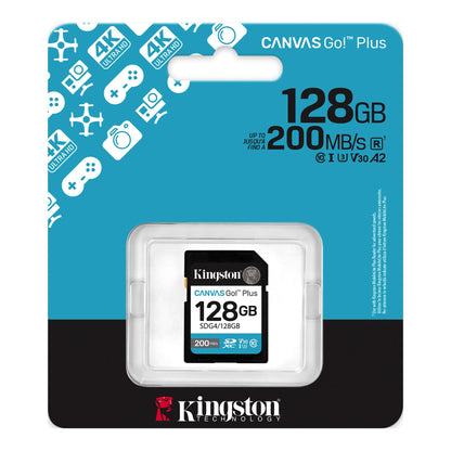 Memoria Flash Sd Kingston Sdxc Canvas Go Plus 128gb 200mb/s C10 Uhs-i U3 V30 (sdg4/128gb)