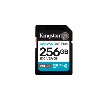 Memoria Flash Sd Kingston Sdxc Canvas Go Plus 256gb 200mb/s C10 Uhs-i U3 V30 (sdg4/256gb)