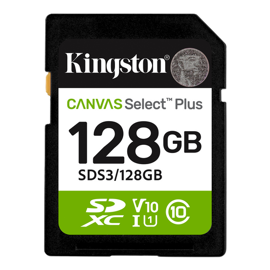 Memoria Flash Sd Kingston Sdxc Canvas Select 128gb 150mb/s C10 Uhs-i U1 V10 (sds3/128gb)