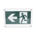 Letrero EXTERIOR de Señalización salida "Hombre Corriendo"/ Alto brillo / Uso en pared, lateral o techo / Batería de Respaldo Incluida con hasta 120 minutos de duración