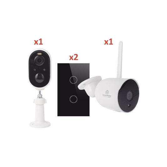 (Wifi) KIT 2 camaras Wifi y 2 apagadores inteligentes Wifi