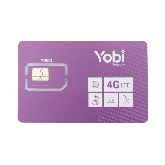 SIM SYSCOM 10GB mensual para dispositivos móviles 3G/4G (YOBI) 1 año de servicio (solo datos)