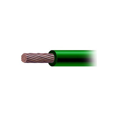 Cable De Cobre Recubierto Thw-ls Calibre 4 Awg 19 Hilos Color Verde (50 Metros)