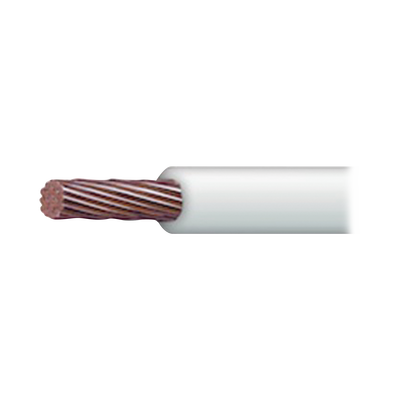 Cable Eléctrico De Cobre Recubierto Thw-ls Calibre 6 Awg 19 Hilos Color Blanco (100 Metros)
