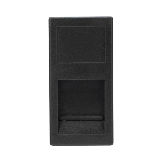 Medio Módulo Color Grafito con 1 Espacio para Jack Keystone con Guardapolvo para las cajas de escritorio Ofiblock y Teleblock / (K76/14)